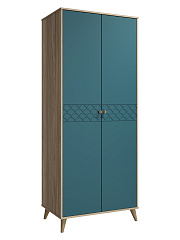 Шкаф Велламо ВО-06 блэквуд ячменный/морская волна