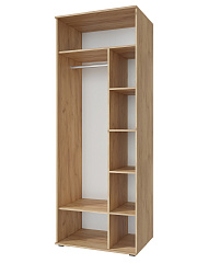 Шкаф для одежды Эмилия ЭЛ-16К комбинированный дуб крафт золотой/меренга