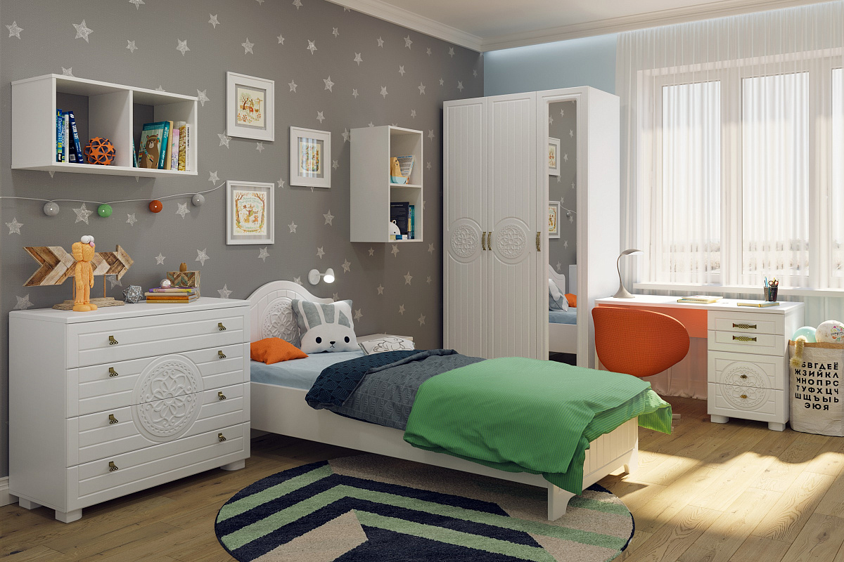 Полка Монблан МБ-80 белое дерево