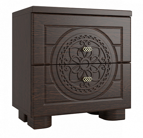 Тумба прикроватная «Монблан» МБ-38К венге/орех шоколадный