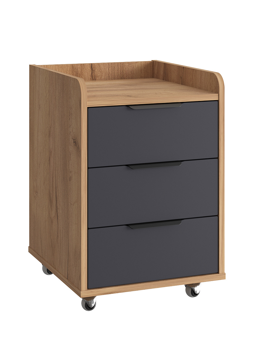 Тумба мобильная К-56 дуб крафт золотой/графит