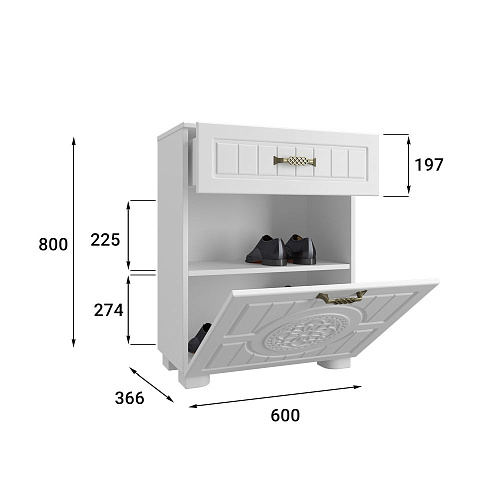 Комплект мебели для прихожей Монблан МБ-007 белое дерево