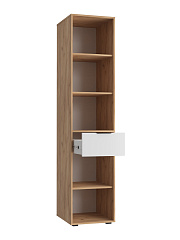 Пенал с зеркалом Оптима ОП-27 дуб крафт золотой/меренга