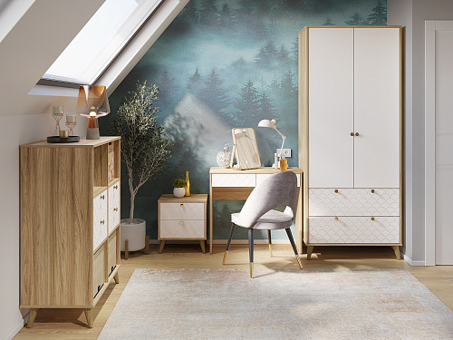 Шкаф Велламо ВО-07 блэквуд ячменный/бланж