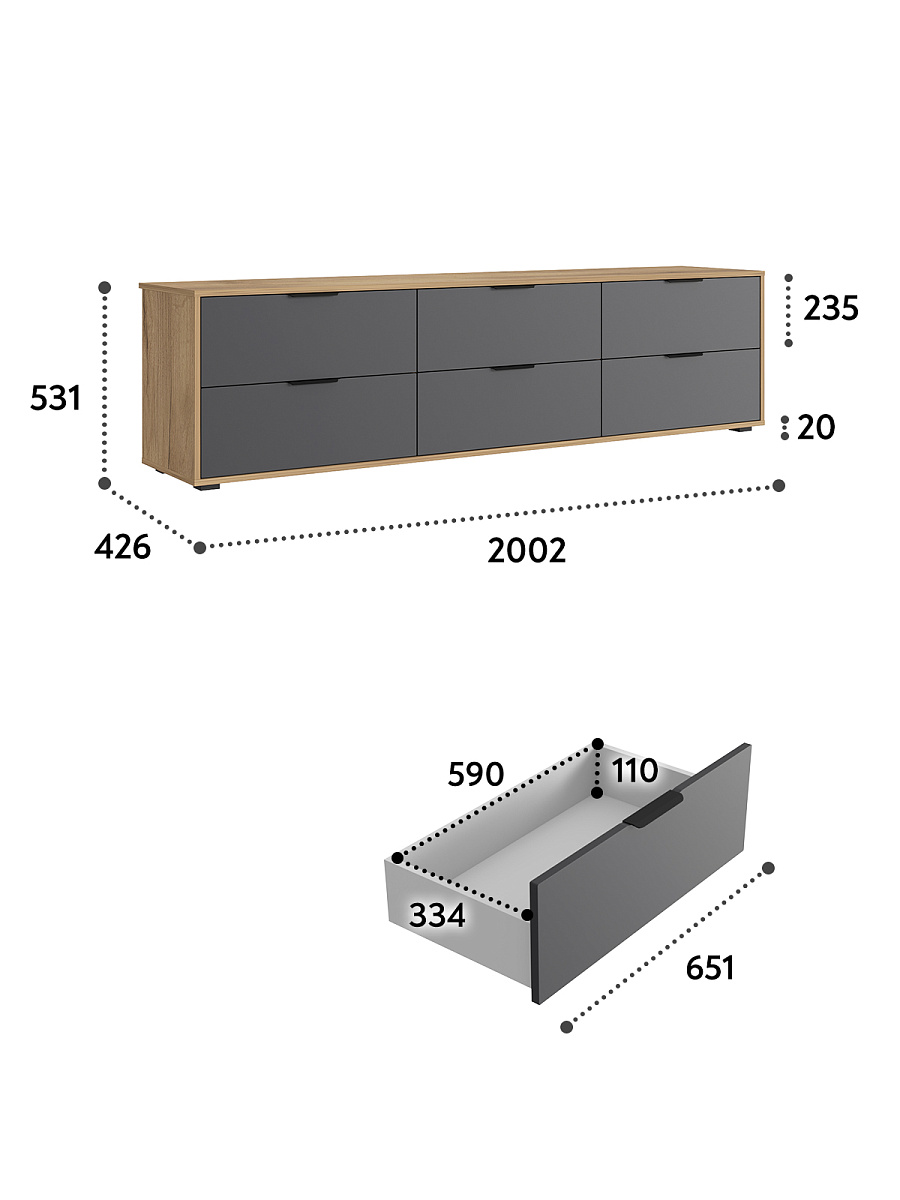 Тумба Оптима ОП-24 дуб крафт золотой/графит