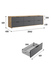 Тумба Оптима ОП-24 дуб крафт золотой/графит