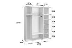 Шкаф «Монблан» МБ-25К белое дерево