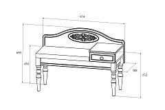 Банкетка Ассоль плюс АС-41  (ящик справа) ваниль