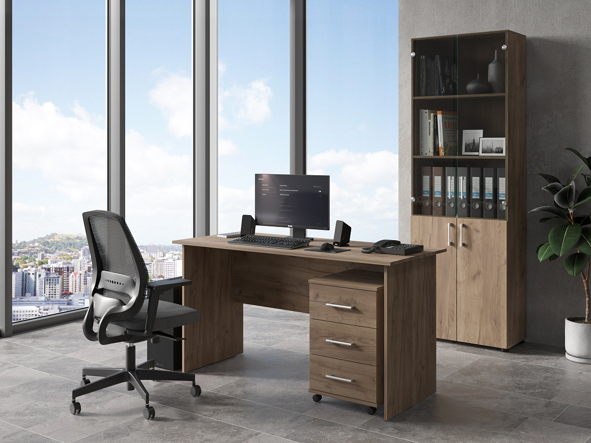 Стол письменный ОФ-111К дуб крафт табачный