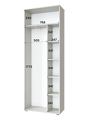 Шкаф для одежды Эмилия ЭЛ-13К глухой кашемир/шарли керамика