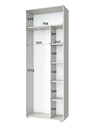 Шкаф для одежды Эмилия ЭЛ-13К глухой кашемир/шарли керамика