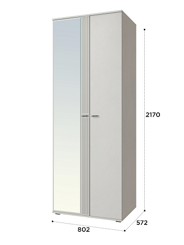 Шкаф для одежды Эмилия ЭЛ-16К комбинированный кашемир/шарли керамика
