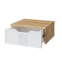 Тумба подвесная ЭЛ-23 дуб крафт золотой/меренга