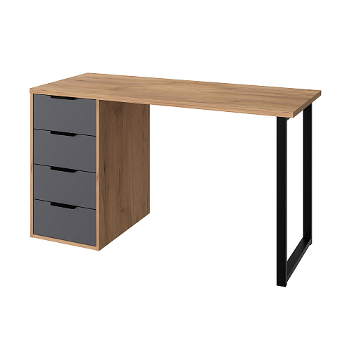 Стол С-402 дуб крафт золотой/графит (1350х550)