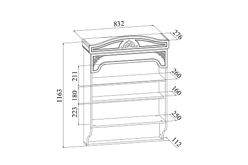 Полка Ассоль плюс АС-14 ваниль
