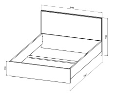Кровать Анастасия АН-20К (2000x1400) венге луизиана
