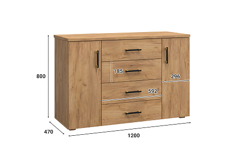 Набор мебели Виктория ВИ-005 дуб крафт золотой