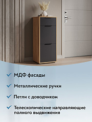 Тумба Оптима ОП-08 дуб крафт золотой/графит