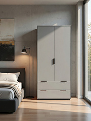 Шкаф платяной Оптима ОП-25 глиняный серый/риолит