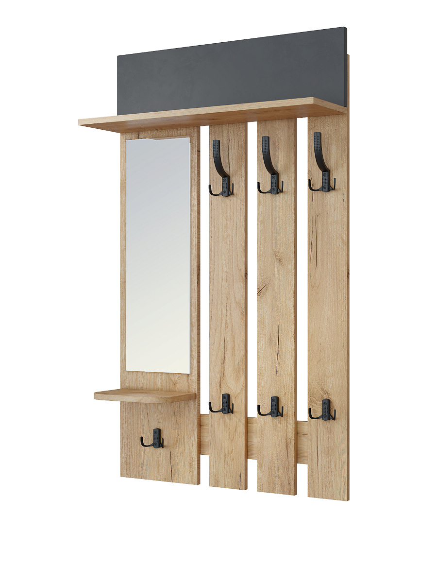 Вешалка Эмилия ЭЛ-49 дуб крафт золотой/графит