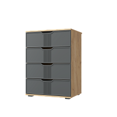 Комод Эмилия ЭЛ-19 дуб крафт золотой/графит