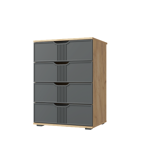 Комод Эмилия ЭЛ-19 дуб крафт золотой/графит