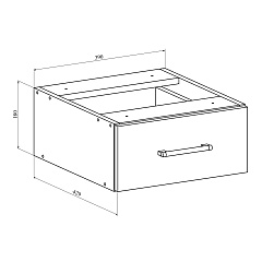 Тумба подвесная ОФ-26 северное дерево светлое