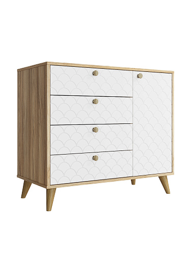 Комод Велламо ВО-11 блэквуд ячменный/бланж