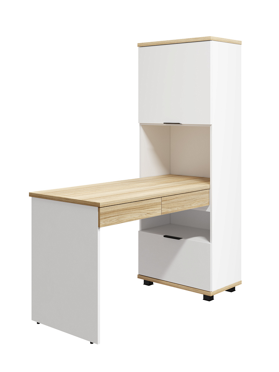 Стол рабочий Скайлайт СЛ-24 блэквуд ячменный/белый/меренга