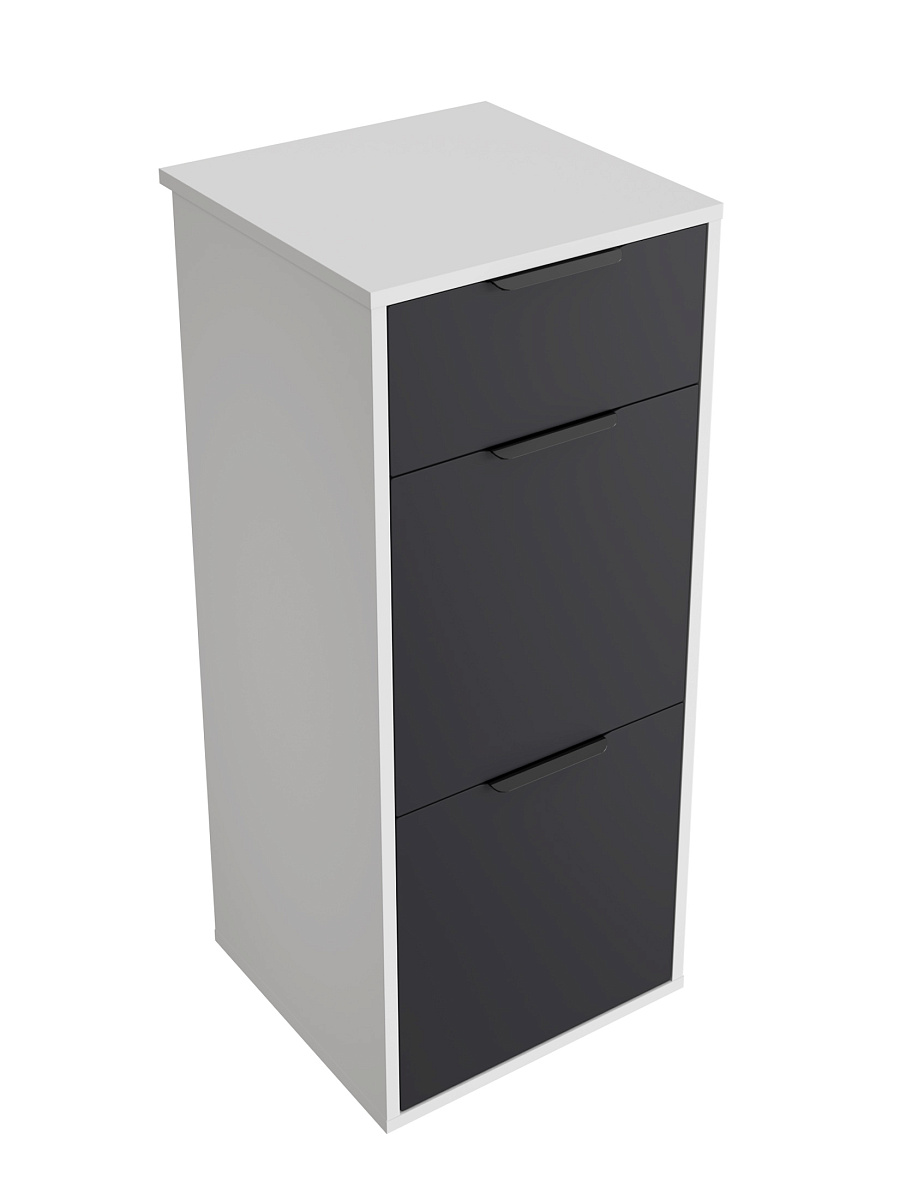 Тумба Оптима ОП-08 белый структурный/графит