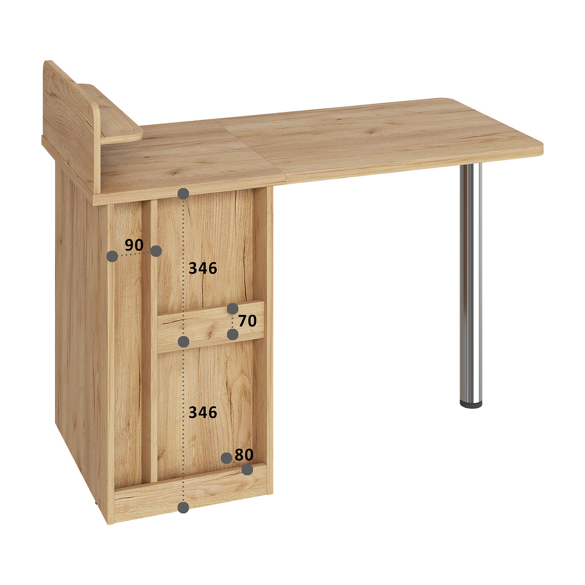 Стол С-405 дуб крафт золотой/меренга