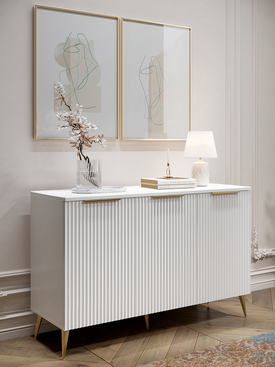 Комод Афина АФ-03 белый бриллиант/бланж