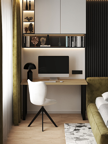 Стол С-600 блэквуд ячменный/каркас черный (1350х600)