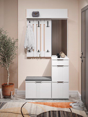 Вешалка Эмилия ЭЛ-6 белый структурный