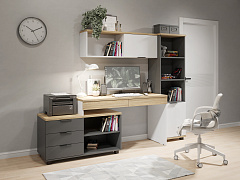 Комплект мебели Скайлайт СЛ-012 блэквуд ячменный/графит/белый/меренга