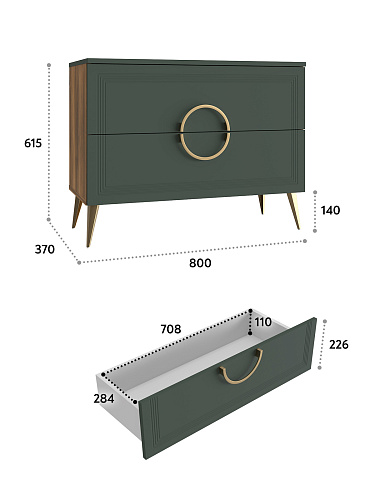 Тумба Оливия ОЛ-25 дуб барокко янтарный/неаполь