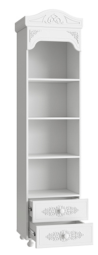 Шкаф-пенал открытый Ассоль АС-43 белое дерево