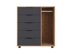 Шкаф комбинированный К-20 дуб крафт золотой/графит