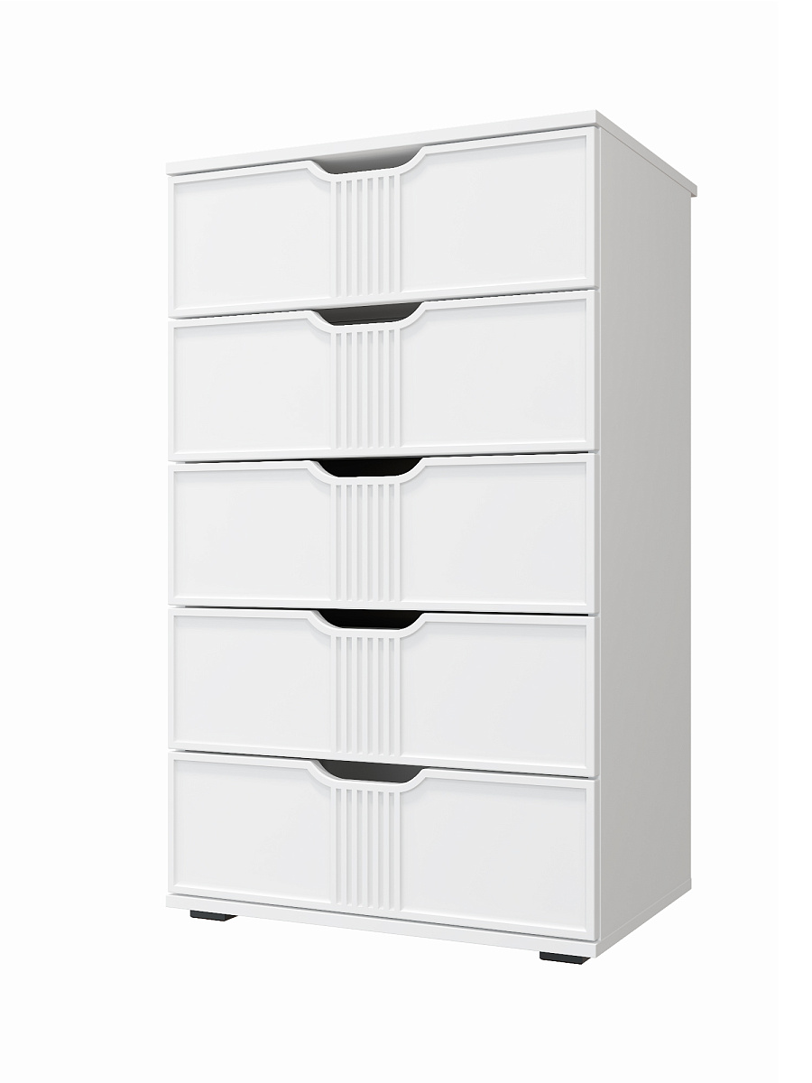 Комод Эмилия ЭЛ-18 белый структурный/меренга