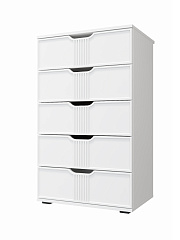 Комод Эмилия ЭЛ-18 белый структурный/меренга