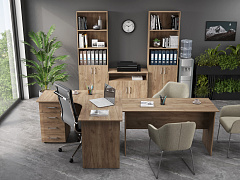 Шкаф-пенал открытый ОФ-301К дуб крафт табачный