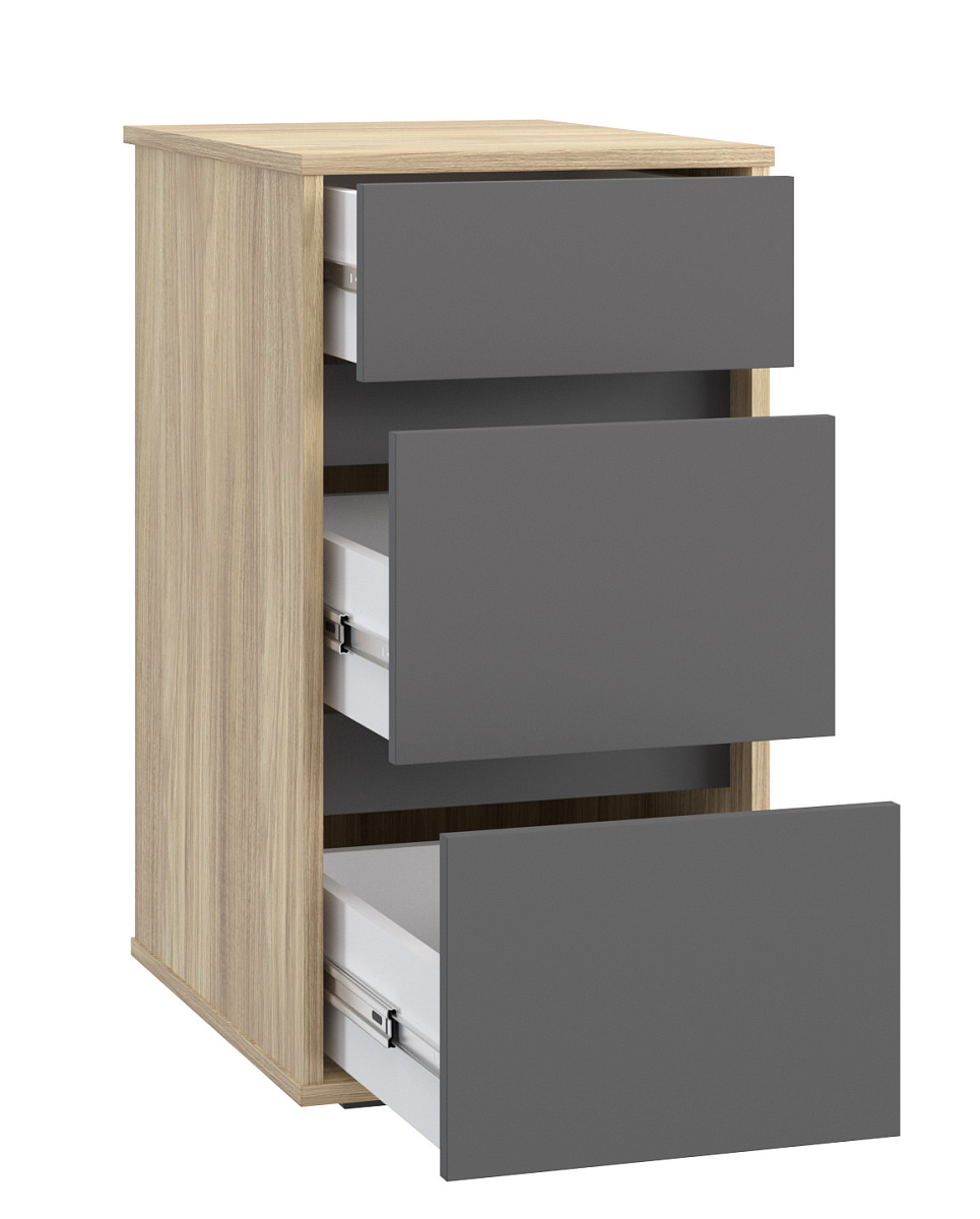 Тумба Оскар ОС-10 блэквуд ячменный/графит