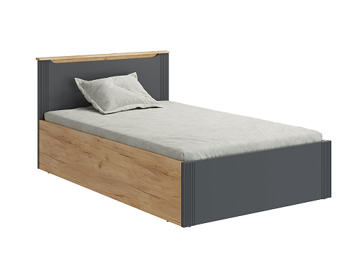 Кровать с ПМ Эмилия ЭЛ-32 (120х200) дуб крафт золотой/графит