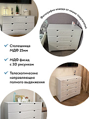 Комод ДримСтар ДС-12 белое дерево