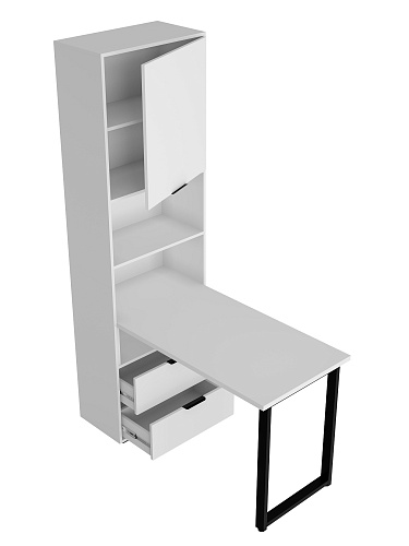 Стол рабочий Оптима ОП-20 белый структурный/меренга