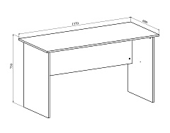 Стол письменный ОФ-113K блэквуд сатиновый