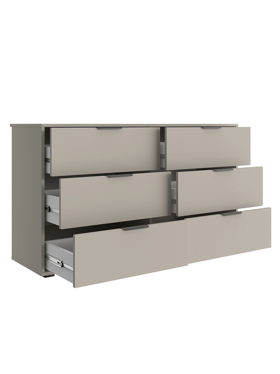 Комод Оптима ОП-16 (1352х426) глиняный серый/риолит