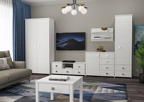 Шкаф для одежды Изабель ИЗ-61К белое дерево