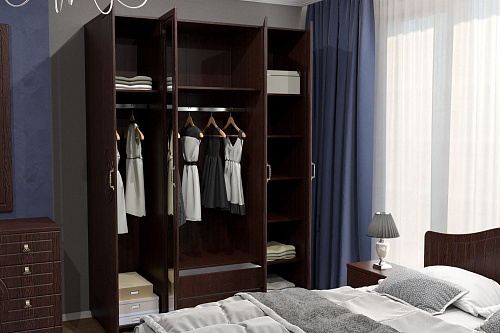 Гарнитур для спальни «Монблан 2020-031» венге