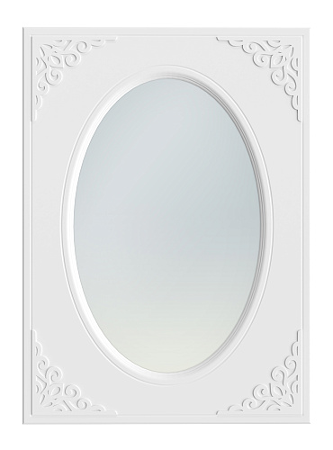 Зеркало Ассоль АС-7 (800х1100) белое дерево